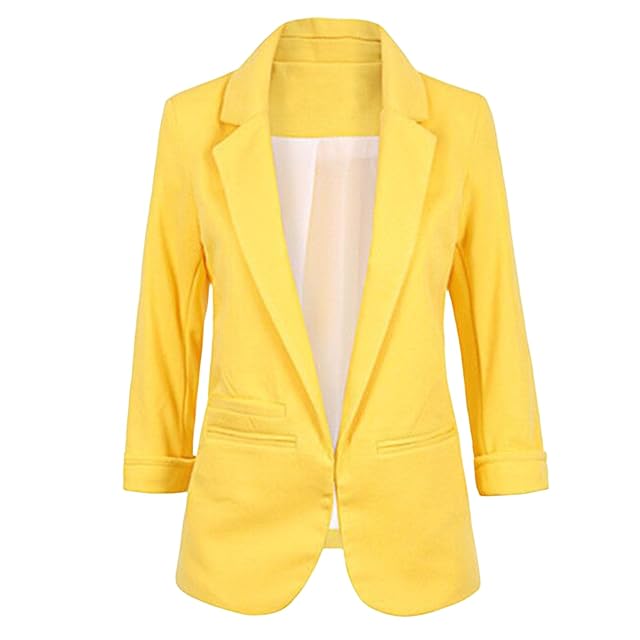 Blazer Jackets for Women Dressy 3 4 Sleeve Blazers Casual Slim Fit Open Front Work Business Office Blazer