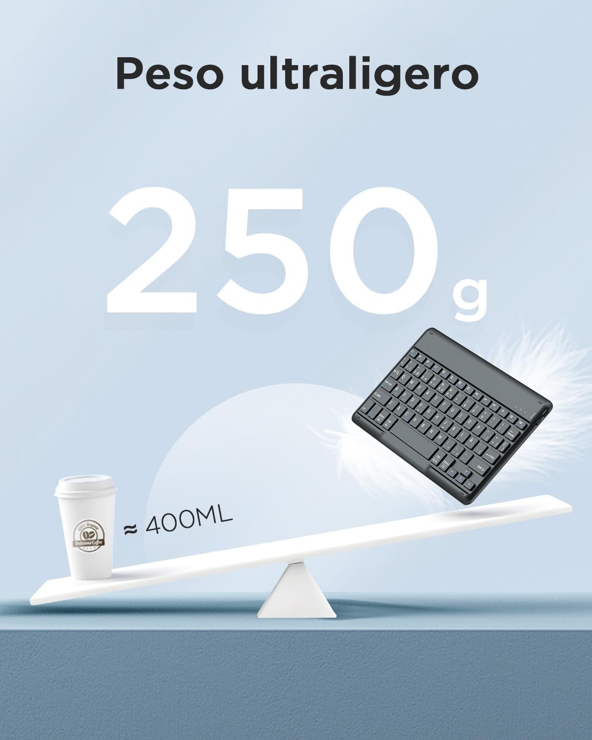 EasyAcc Funda con Teclado para Lenovo Idea Tab 11 Pulgadas Tablet 2025 (TB-336ZU/TB-336FU) con Película Protectora, Funda Protectora para Lenovo Idea Tab 11" Teclado Extraíble con Portalápices, Negro
