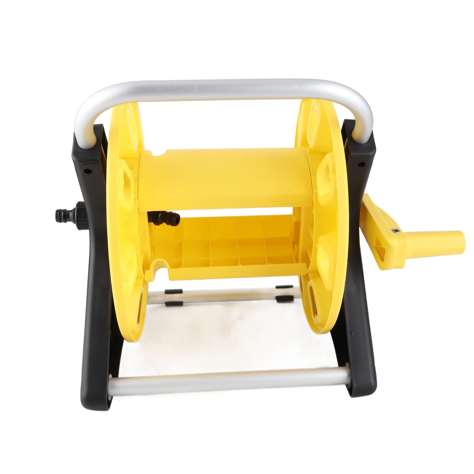 Carrello Avvolgitubo Design Durevole per un Facile Stoccaggio del Tubo nel Cortile del Giardino Capacità del Tubo Dell'acqua di 30 M Alluminio Giallo