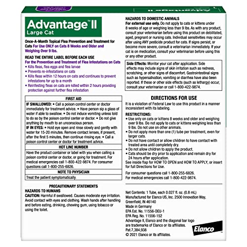 Advantage 90204382 Ii Large Cat Vet-Recommended Flea Treatment & Prevention thumb #1