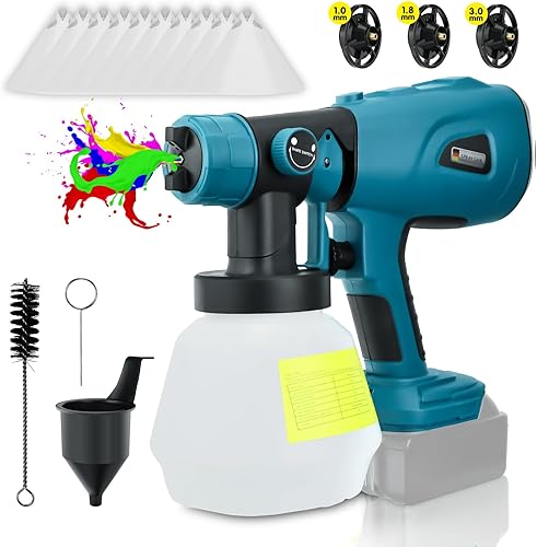 Pulverizador de pintura inalámbrico para Makita 18V LXT batería de iones de litio con motor sin escobillas, herramientas eléctricas HVLP, pistola de