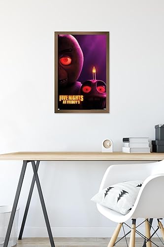 Vista 72 de Trends International Five Nights at Freddy's Movie - Chica One Sheet Wall Poster, 34L x 22.4W, Mahogany Framed Version