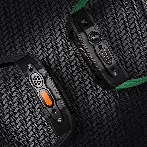 Protéger Apple Watch Ultra boîtier carbone antichoc bracelet fluororubber RM - 6