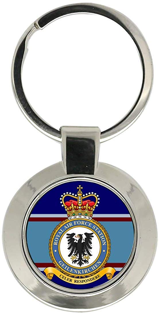 Giftshop Uk Unisex Silver Coloured Metal Raf Station Geilenkirchen Key Ring