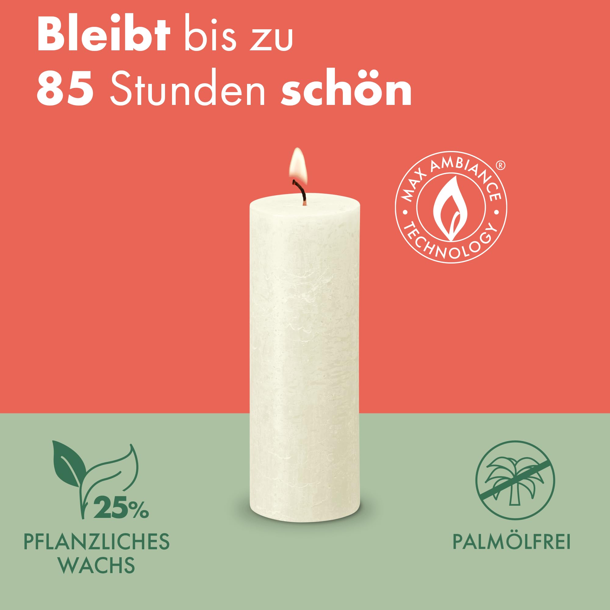 Bolsius - Gladde stompkaarsen - Metallic goud - 4 stuks - 12 x 6 cm - Brandduur 33 uur - Ongeparfumeerd - Bevat natuurlijke plantaardige was - Zonder palmolie