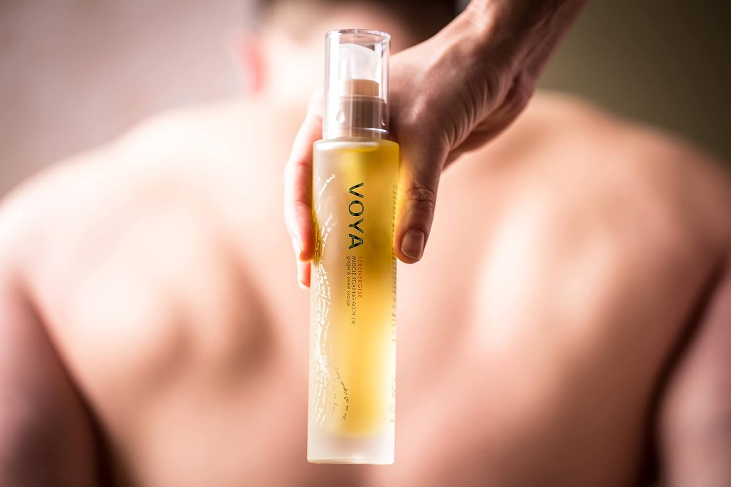 Voya Serenergise Muscle Relaxing Body Oil, Ginger & Sweet Orange Scent, Organic Body Oil, Relaxing Body Oil, 100ml