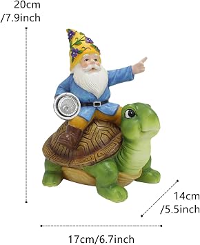 Turtle Solar Lights Outdoor Garden Turtle Figurine with Solar Light and | Waterproof Tortoise Sculpture, Lawn Decoration for Balcony Courtyard Patio