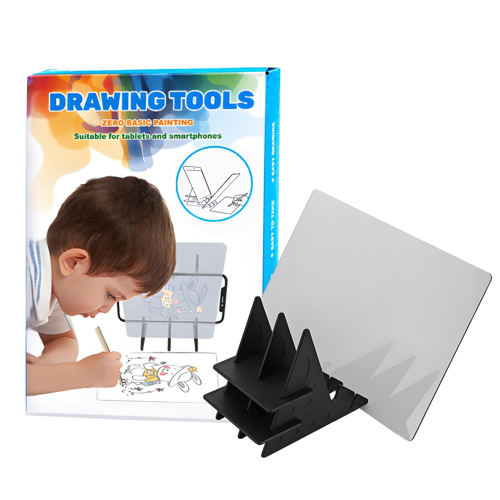 Tavolo da Disegno Ottico, Proiettore da Disegno Ottico, Blocco da Disegno Luminoso, Tavolo da Disegno Ottico per Telefono e Tablet, per Bambini, Principianti, Artisti