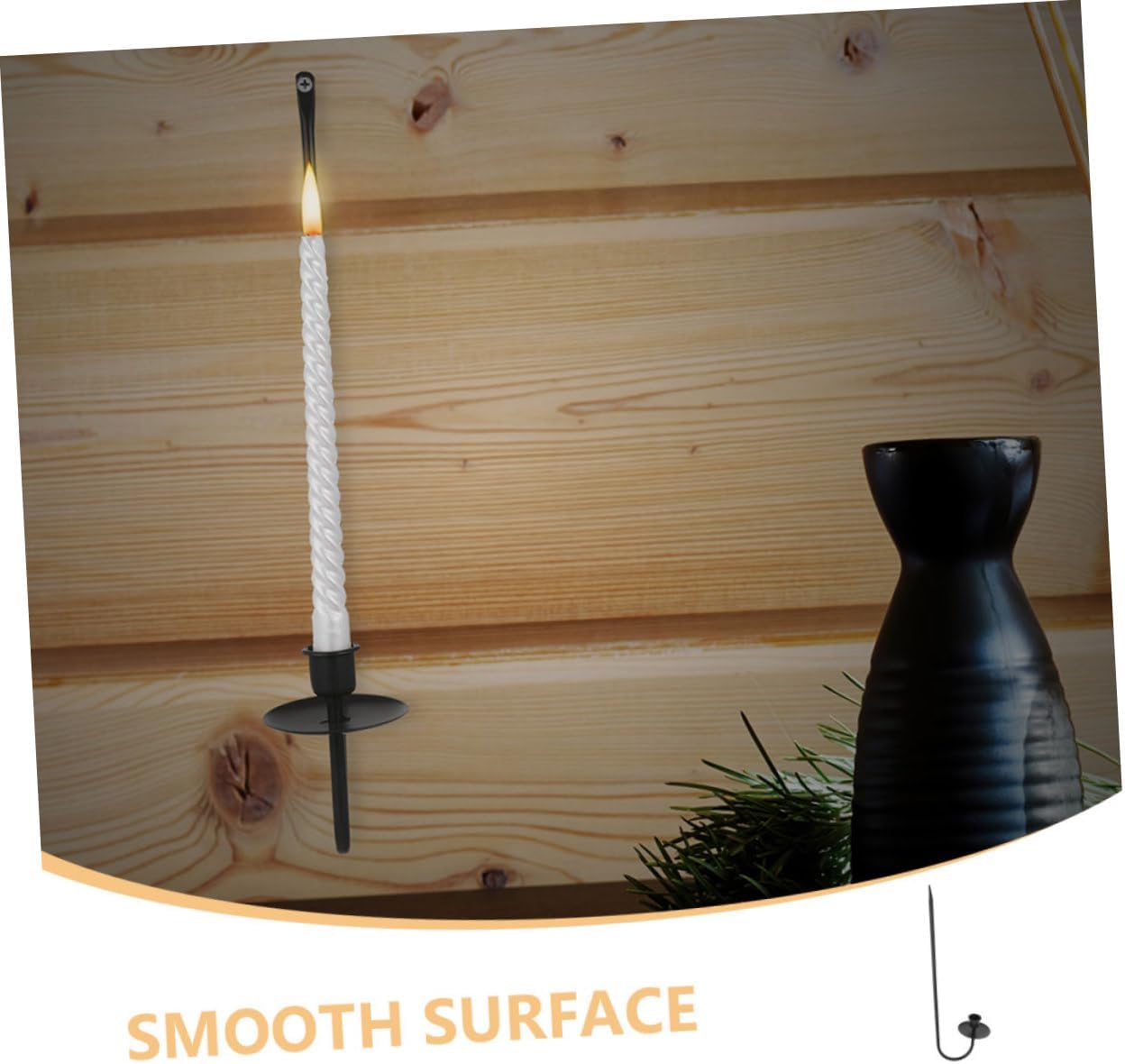 4pcs Modern Metal Wall Candle Sconce Holder Easy to Install Fireplace Decor Sleek Wall Mount Candle Holders for Living Farmhouse Aesthetic for Weddings