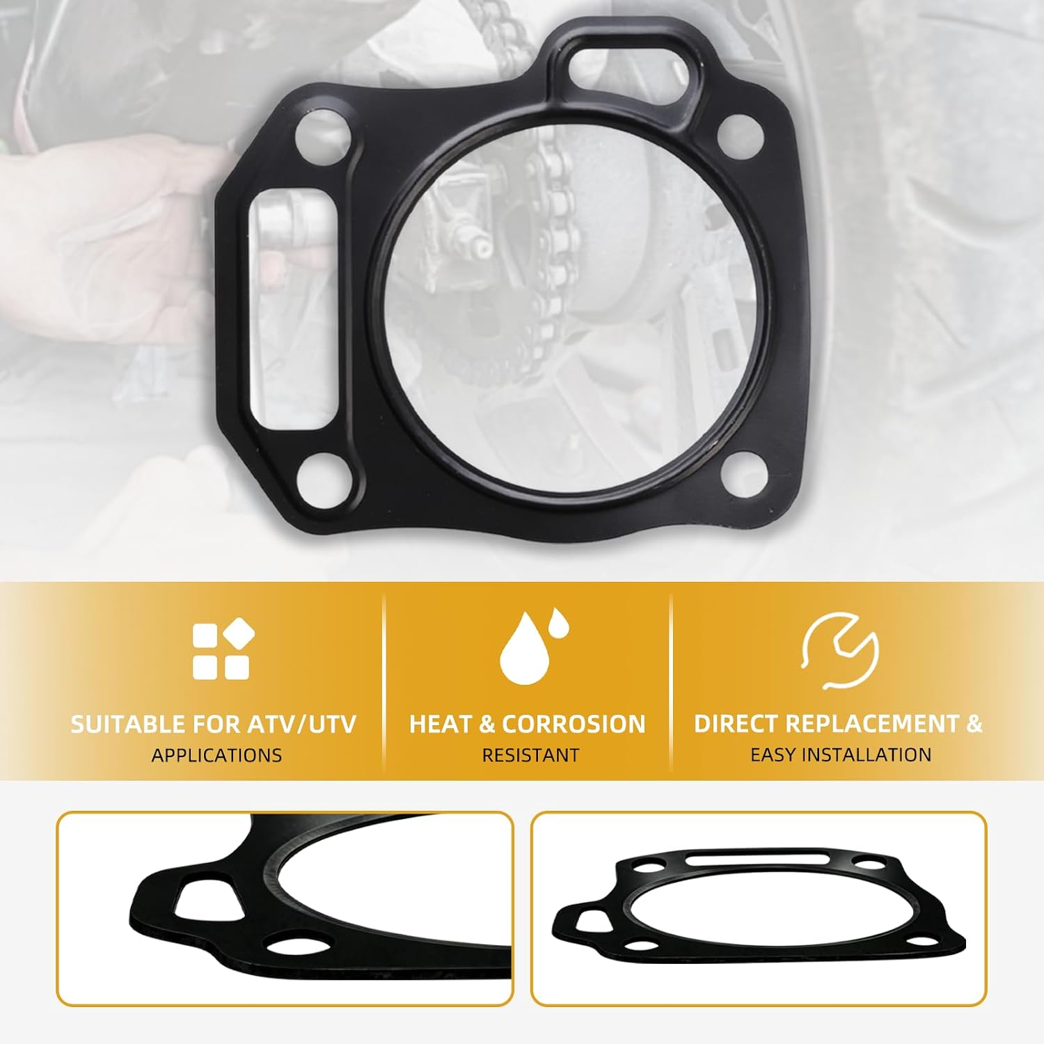 Head Gasket Kit, for Predator 212 cc, for Coleman Ct200u, for Tillotson 212 cc, for Honda GX160 GX200 70mm bore and Clone Engines &Generators, for Champion generators 3000 3250 3500, 2 Pack