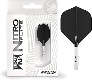 Darts – Nitro Flite Integrated Flight & Shaft System – No.2 Shape and Design - Available in Short, Intermediate & Medium - Available in Variety of Colours - Professional Darts Accessories