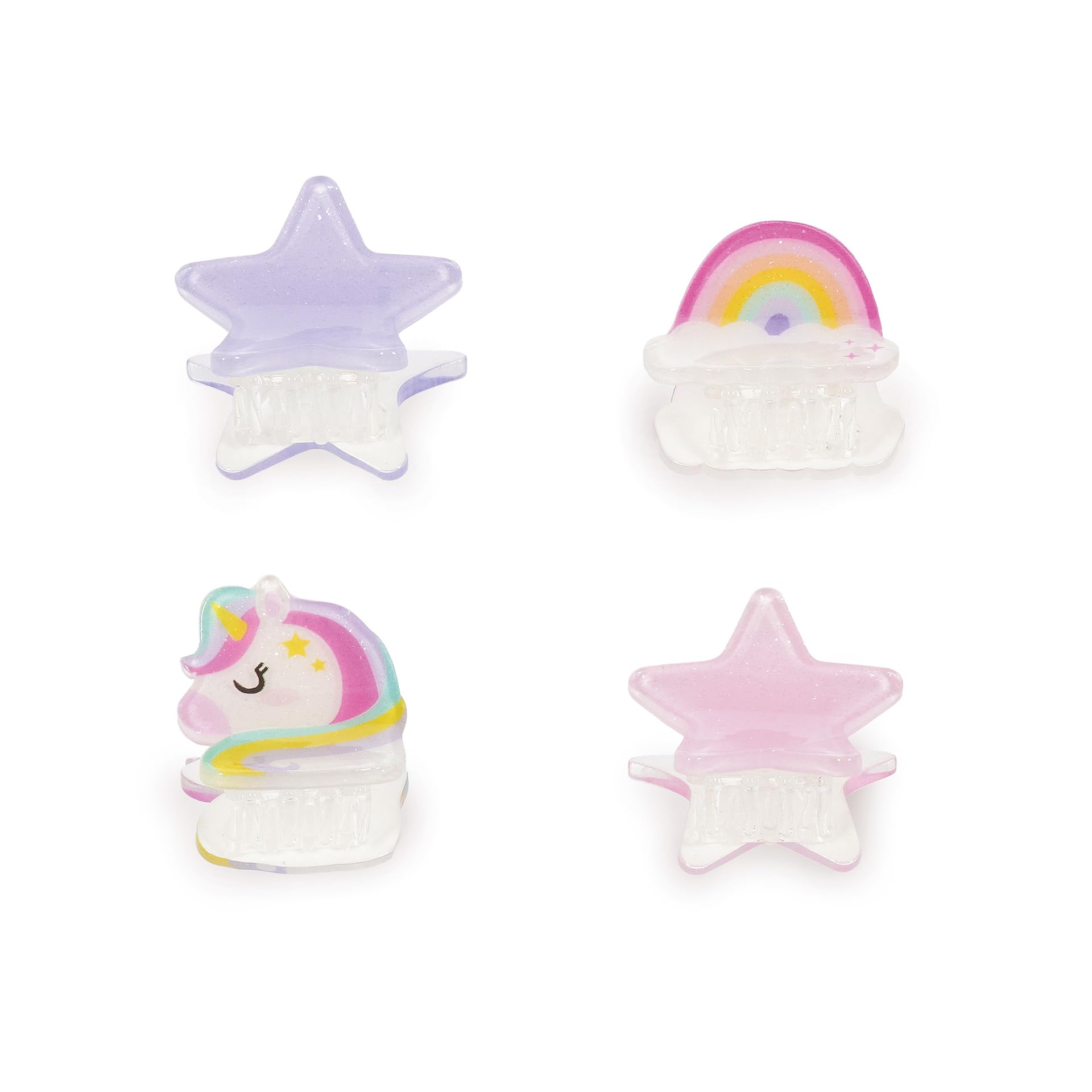 Legami - Set di 4 Mini Mollette per Capelli Clip Me Up!, Tema Kitty, Fermagli per fare Acconciature e Styling, in PS, Acrilico, 2.5 x 2.5 x 1.5 cm - 4