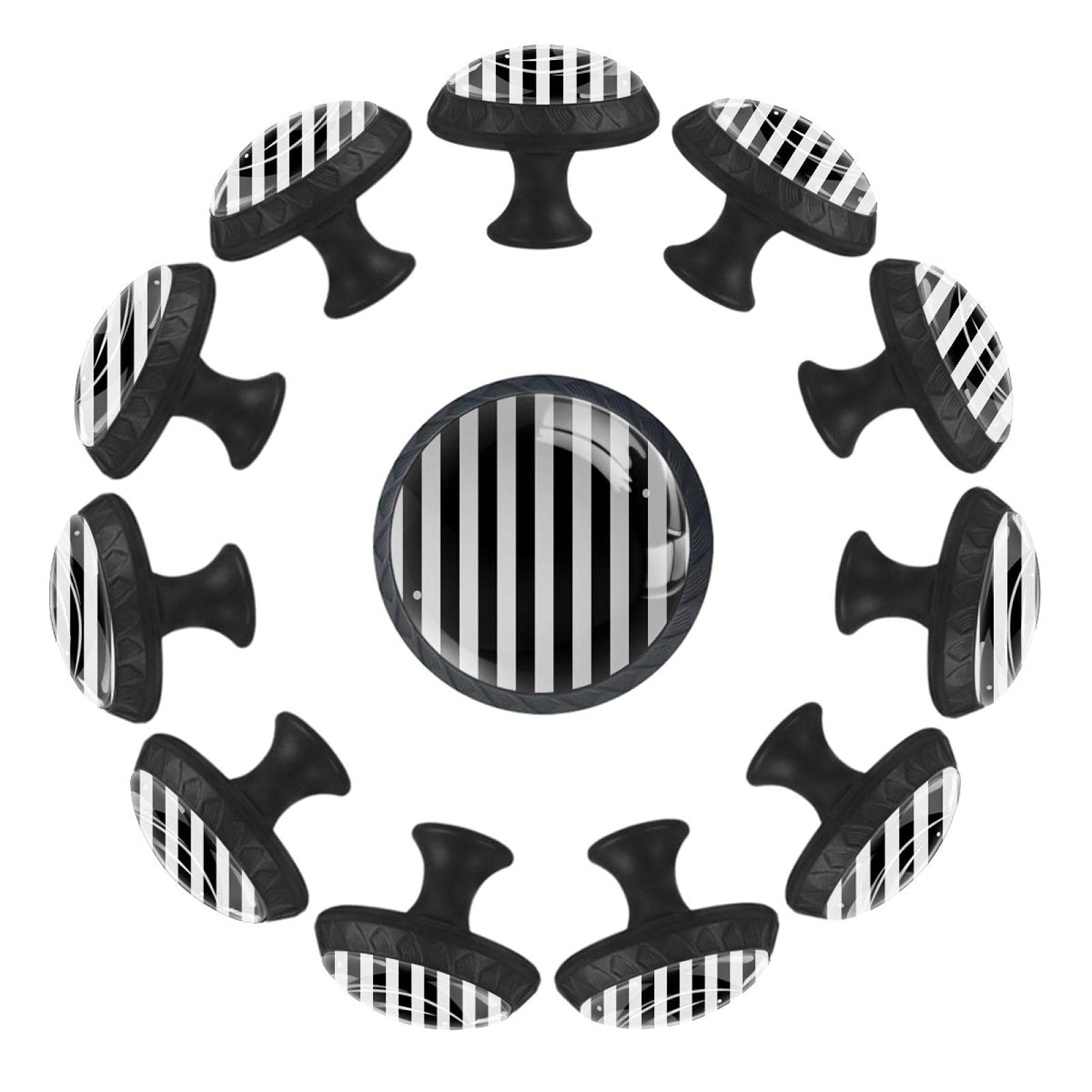 Boutons de tiroir rayures géométriques pour relooker une vieille commode