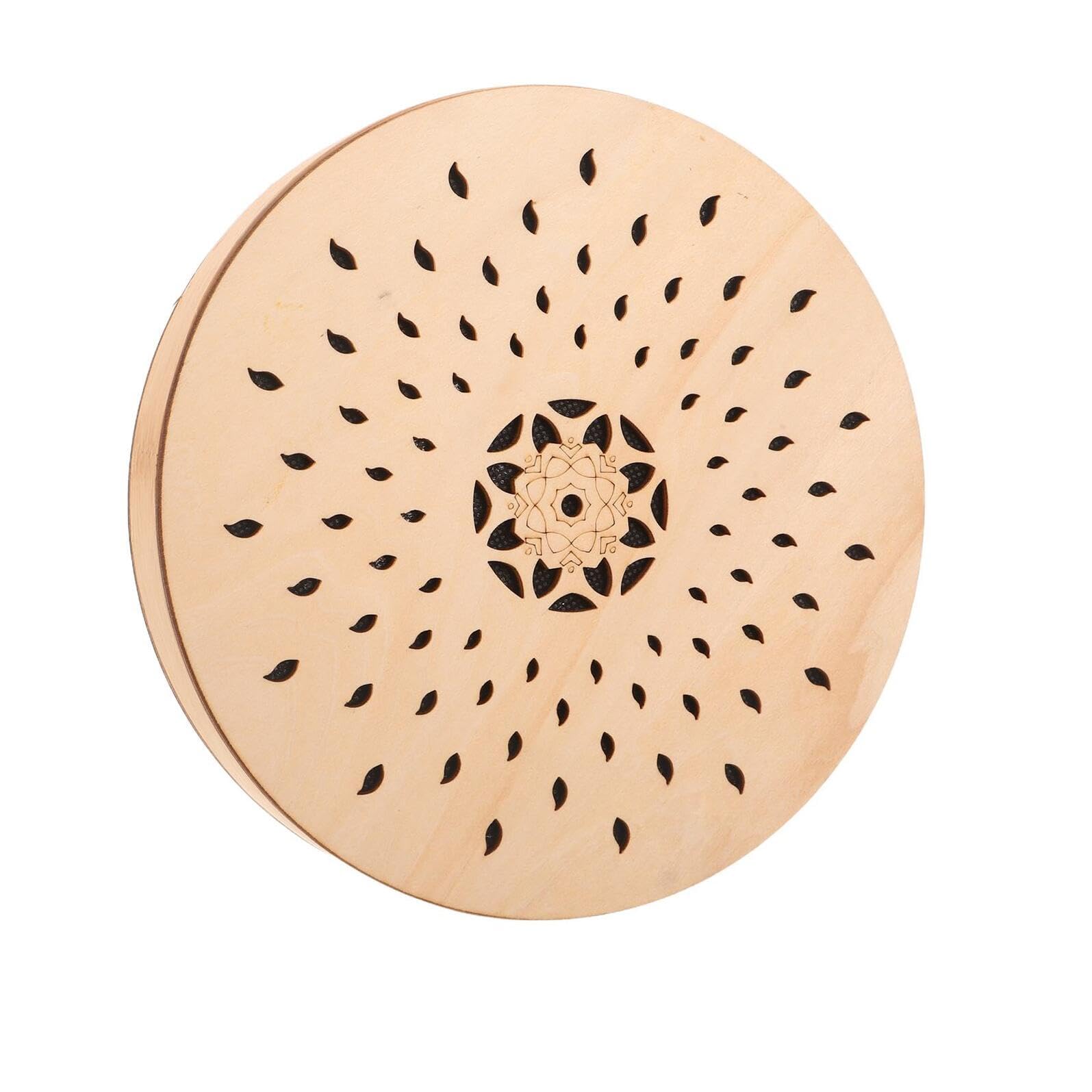 Tambour de Pluie Portatif Ethnique Petit Modèle, Instrument de Percussion pour Jardin et Relaxation, Son Imitant la Pluie Douce, Percussion à Main Effet Sonore Apaisant, Décor