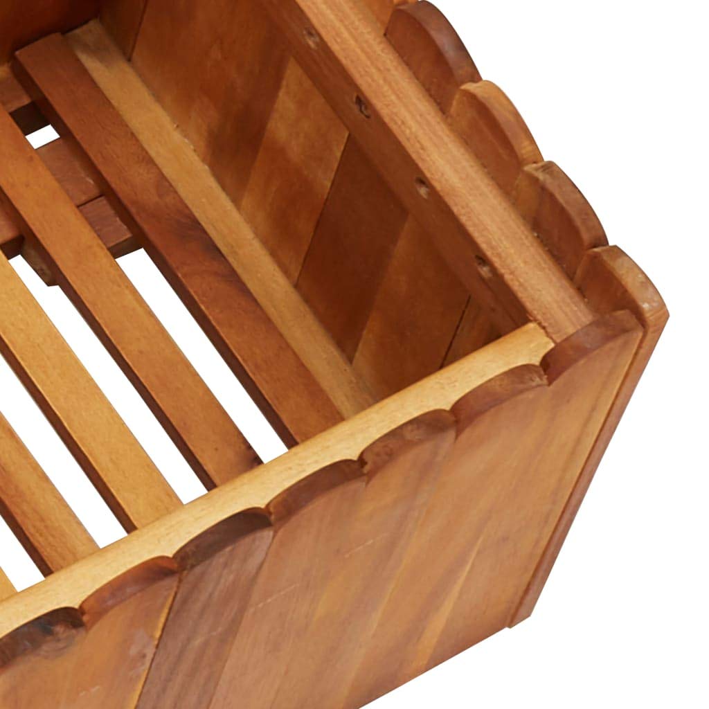 ShGaxin Arriate, Tavolo da coltivazione, Orto domestico, Coltivazione di piante aromatiche, Arriate da giardino, in legno massello di acacia 100x30x25 cm