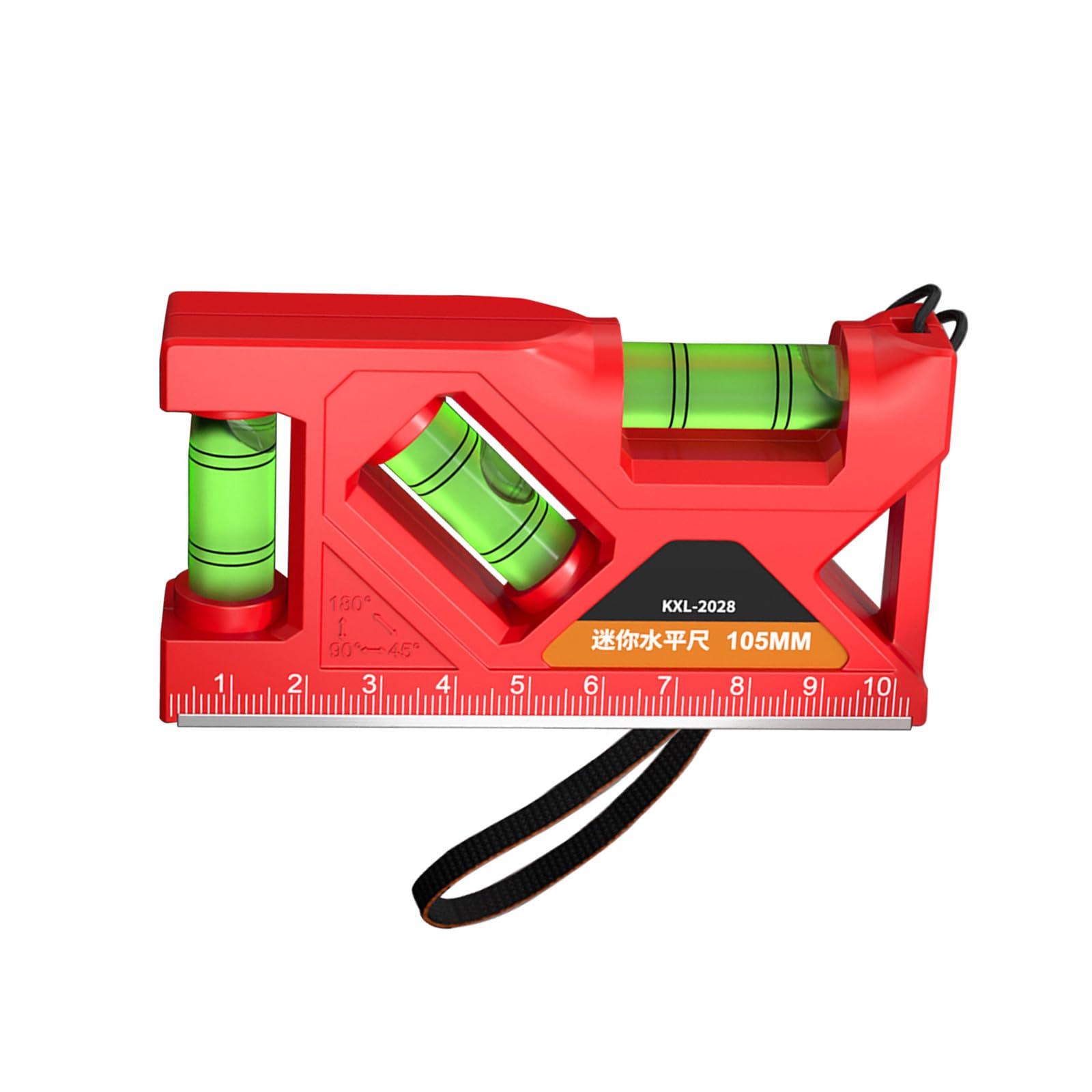 Fromceo 3 Size Spirits Levels With Scale, 2 Different Bubble 45/90° / 180 Horizontals Ruler Angles Finding Spirit Levels Tool