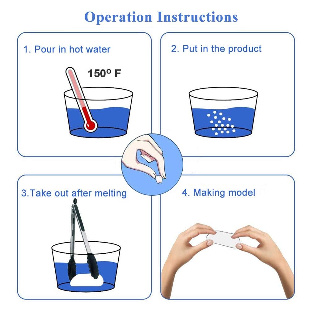 Cuentas térmicas de relleno de dientes, hazlo tú mismo, dientes falsos moldeables para reparación temporal de dientes, kit de reemplazo de dientes perdidos y rotos (paquete de 2) 6