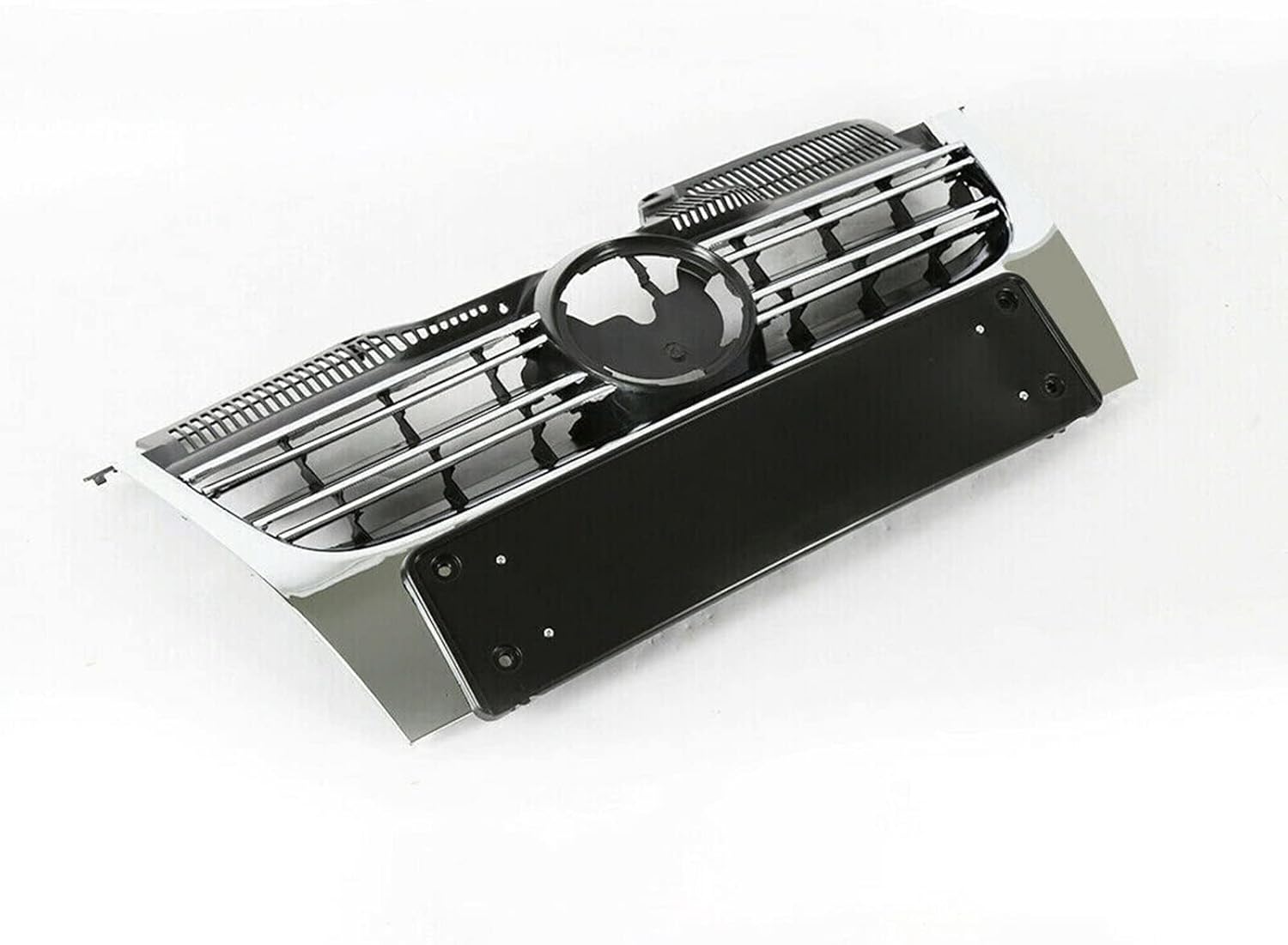 YLT AUTO Front Bumper Grille Guard with Replacement Kit Black Front Hood Air Intake with Chrome Trim for 2005 2006 2007 2008 2009 2010 Volkswagen Jetta