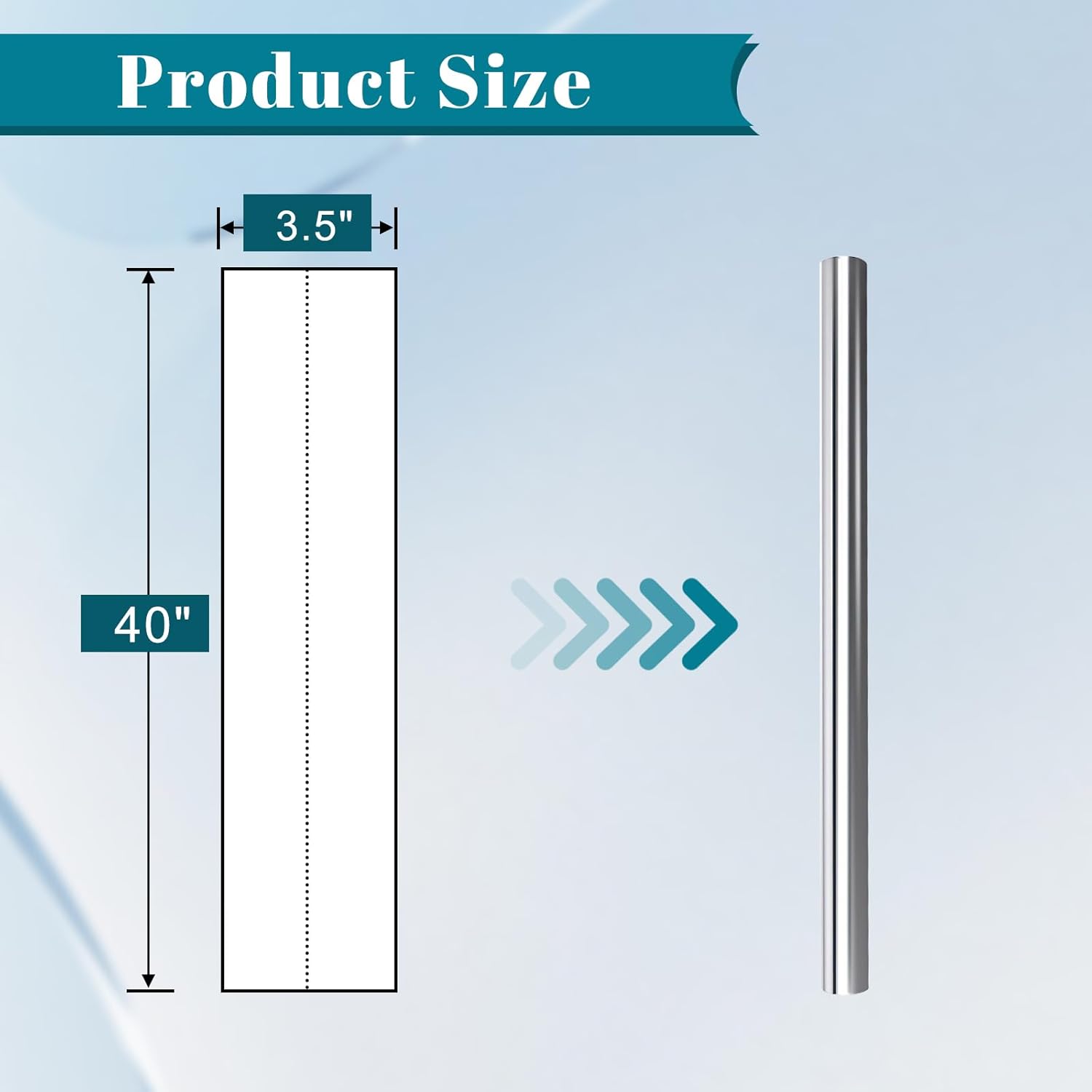 3.5" OD Mandrel Straight Exhaust Pipe,40" Long T304 Stainless Steel Mirror Polished 2-Inch Tubing Piping