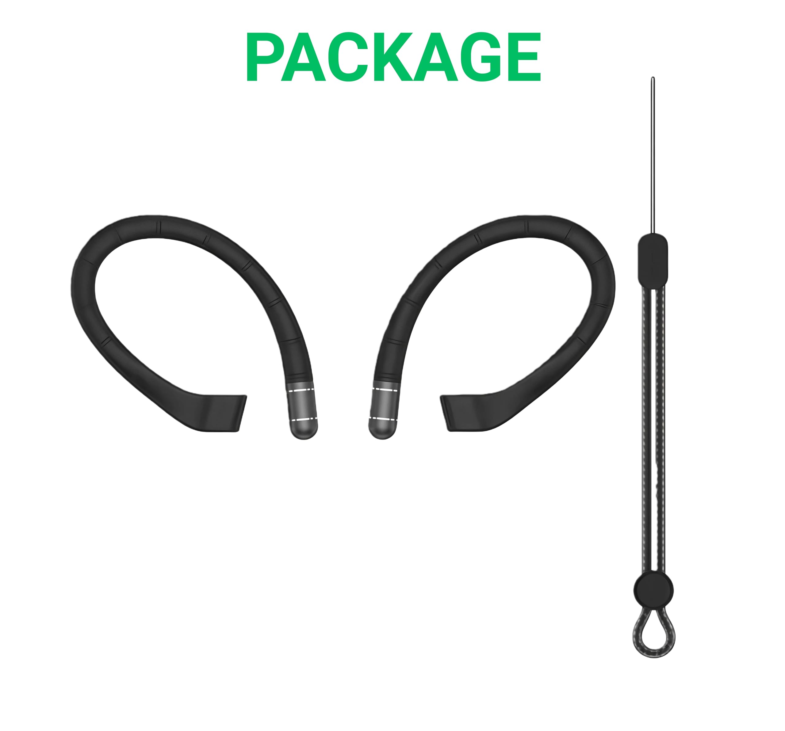 Ganci Auricolari con Presa Sicura Compatibili con Samsung Galaxy Buds 3 Pro (2024) / Galaxy Buds 3 FE (2025) | Anti-Caduta | Lega di Titanio con Memoria Integrata | Con Laccetto