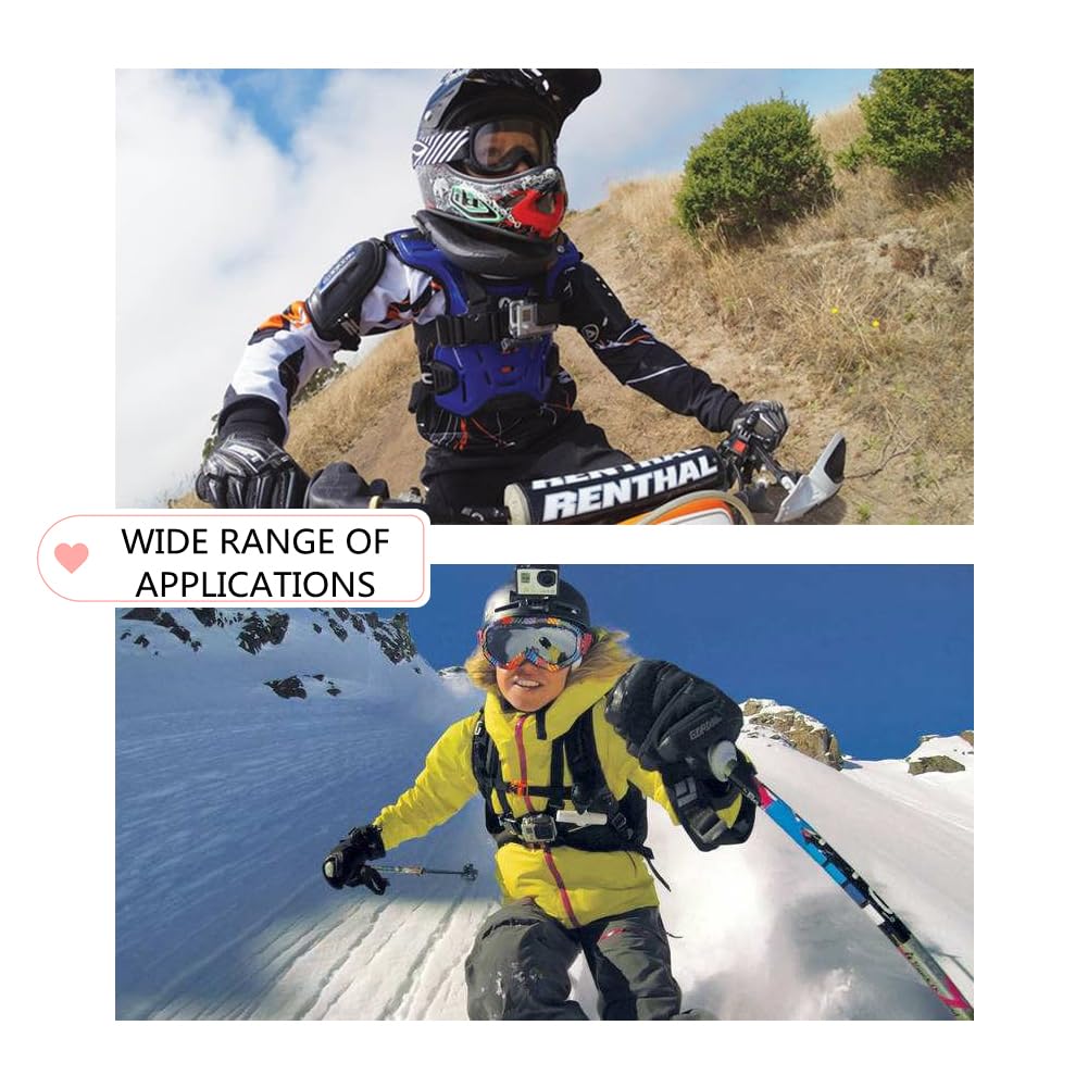 Arnés de Pecho Soporte de Pecho, Arnés para cámaras de acción, Correa de Soporte de Clip de Arnés de Soporte de Teléfono para GoPro Cámara de Acción y teléfonos + Trípode Portátil