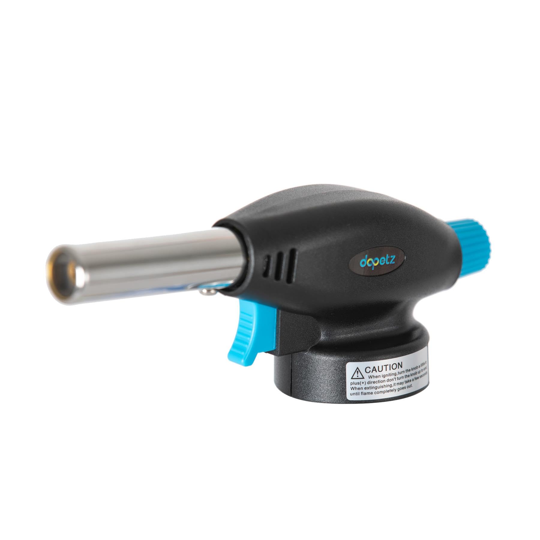 Dapetz ® Tête de chalumeau à gaz avec 8 brûleurs à gaz butane multifonctions pour soudure barbecue facile à utiliser PUSH'N Twist Cartouche de gaz en plastique et acier, taille 170 x 66 x 55 mm
