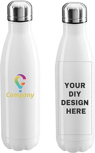 Miniatura 10 de Botellas de agua personalizadas personalizadas de acero inoxidable de 17 onzas con aislamiento de doble pared a prueba de fugas para deportes al
