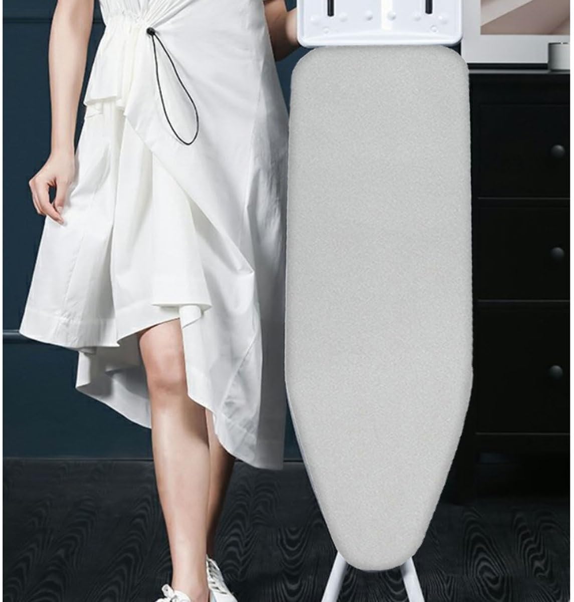 36x13in 38x13in 43x14in 48x15in Cotton Ironing Board Cover and Thick Pads, Iron Board Cover with Scorch Resistant Silver Coating (Color : F, Size : 110x35cm/43x14in)