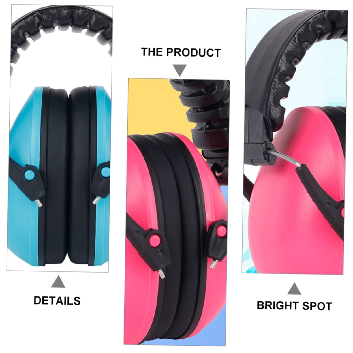 HOMSFOU 1pc Toddler Earmuffs Noise Protection Boys and Girls Noise Cancelling Earmuffs Baby Ear Sound Protection Random