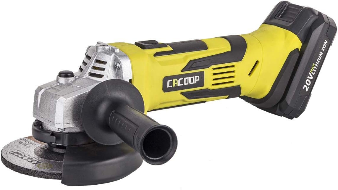 20V 4-1/2'' 5'' Cordless Angle Grinder,Power Handheld Portable Angle Grinder with Lithium Battery and Charger