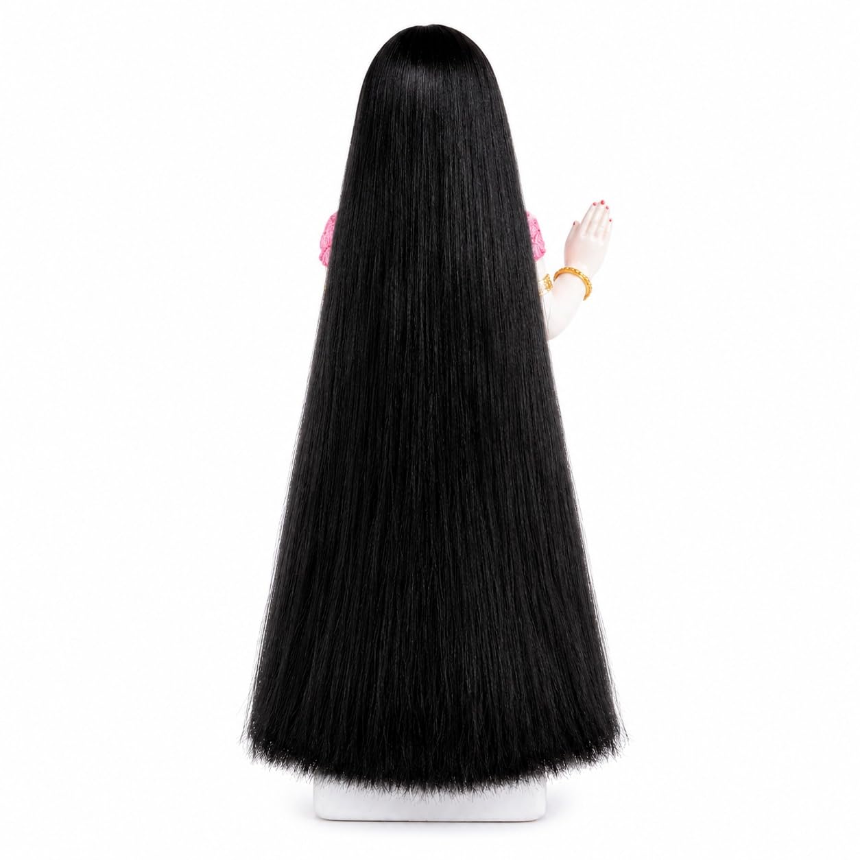 SEER 5 Inch Radha Rani Hair | Soft Black Hair Wig for Laddu Gopal & Radha Rani Idol | Handmade Shringar Hair | Natural Look | Easy to Style | Reusable pack of 1 (size 3)-image-34