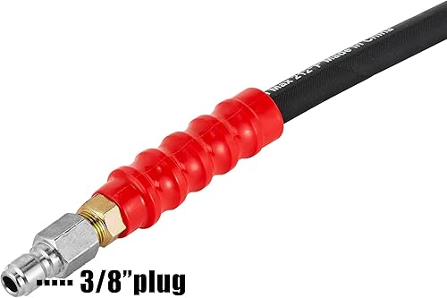 Miniatura 3 de Tool Daily Manguera para lavadora a presión, 3/8 pulgadas x 50 pies, conexión rápida, 4000 PSI, alambre trenzado de alta resistencia