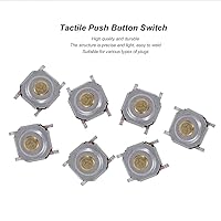 Vista 2 de Socobeta Tactile Push Button, Accurate SMD Micro Switch Brass Light Touching Light Waterproof for Digital Instruments