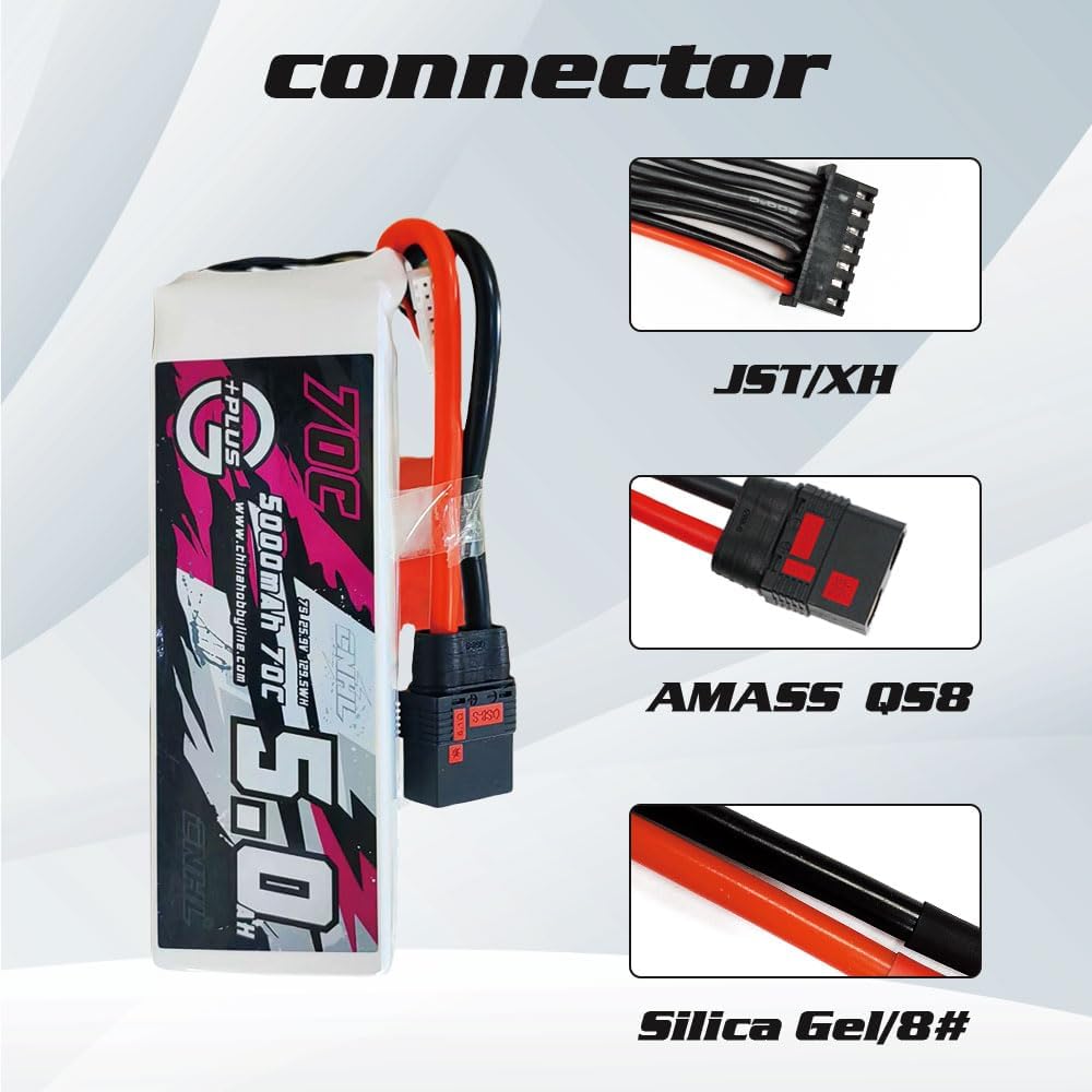 CNHL 7S Lipo Battery 5000mAh 70C 25.9V Lipo Battery with QS8 Connector for RC car Airplane 1/10 Quadcopter Helicopter Truck Boat