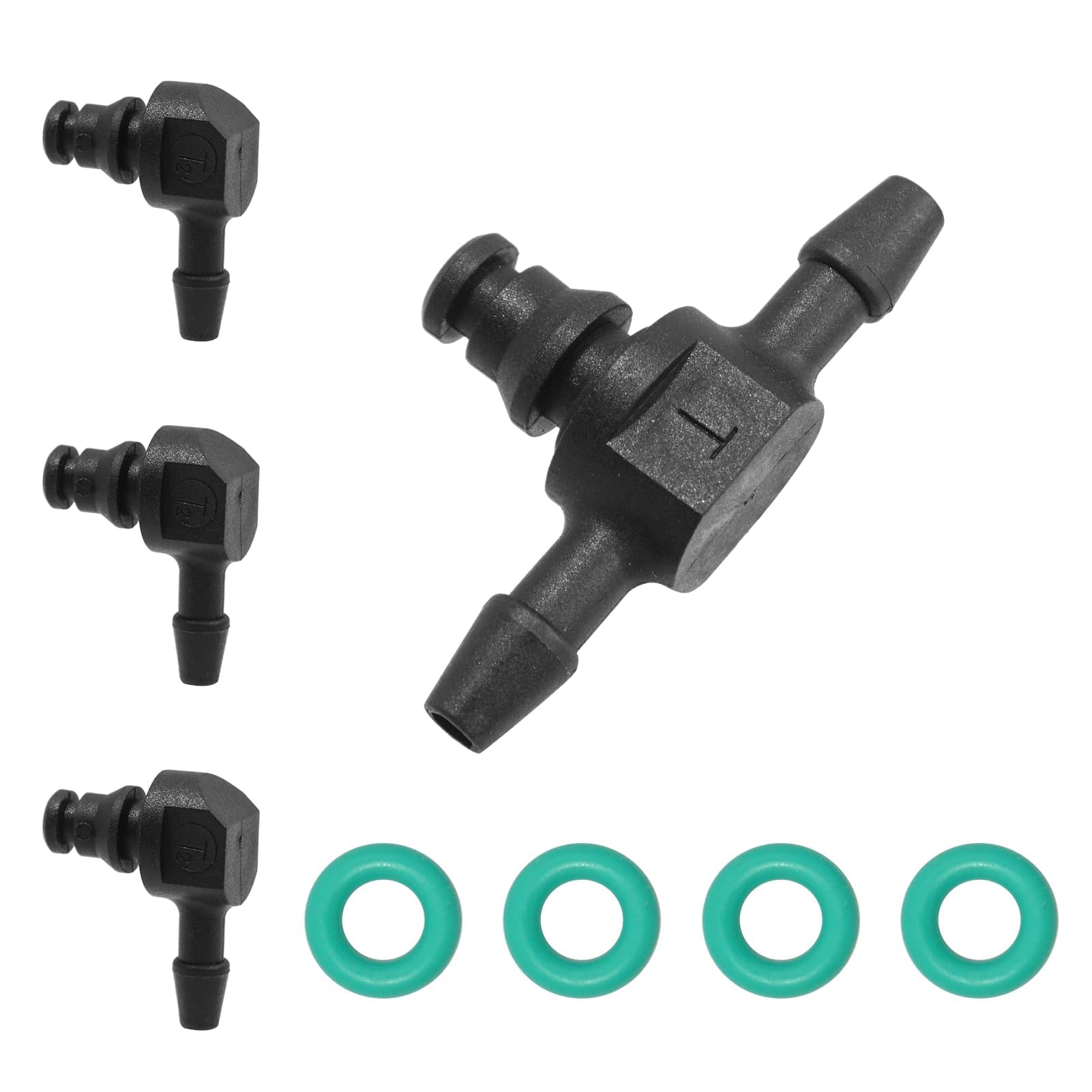 Connettore A Y A 2 Vie, Connettore A Y, Tubo Di Ingresso Dell'acqua, Connettore Di Scarico Della Lavatrice Connettore Doppio Con 3 Fascette Stringitubo Per Lavastoviglie E Asciugatrice Grigio 90092451