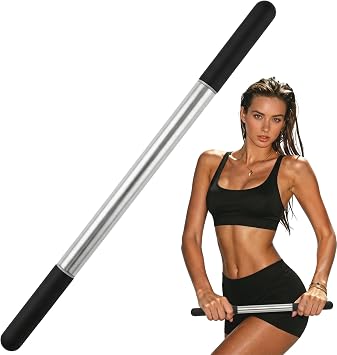 17.5Muscle Roller Massage Roller Stick for Myofascial Release | Black,Durable Stainless Steel,Cold Therapy Tool,Smooth pressure,Deep Tissue Massager for Legs, Shoulders - Relieve Soreness