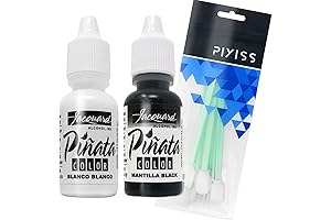Jacquard Pinata White and Black Alcohol Ink Bundle with Blending Tools