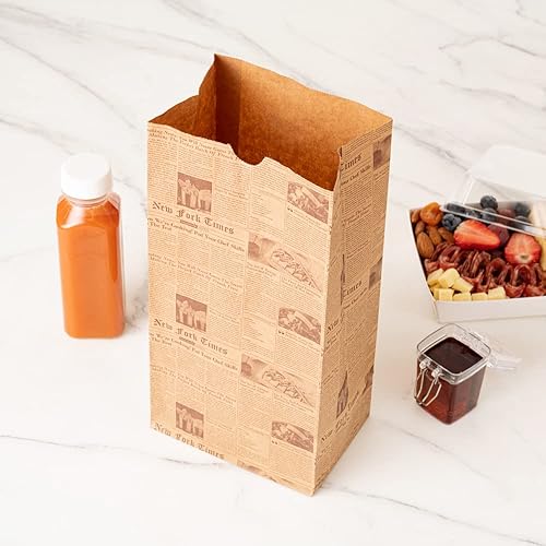 Vista 541 de Restaurantware Bag Tek - Bolsas de almuerzo desechables de 2 libras, 100 bolsas resistentes para llevar, parte inferior plana, ideal para Blanco