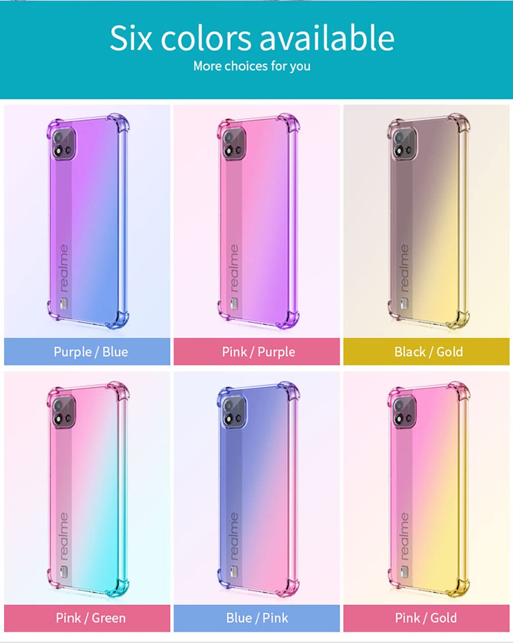 Custodia Compatibile Con Realme C21 Cover Antiurto E Anti Graffio Posteriore 1%c3%97braccialetto