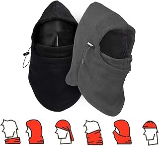 2 Stück Balaclava Gesichtsmaske, Winddichte Vollgesichtsmaske, Verstellbare Skimaske, Motorrad- und Fahrrad Maske, Warme S...
