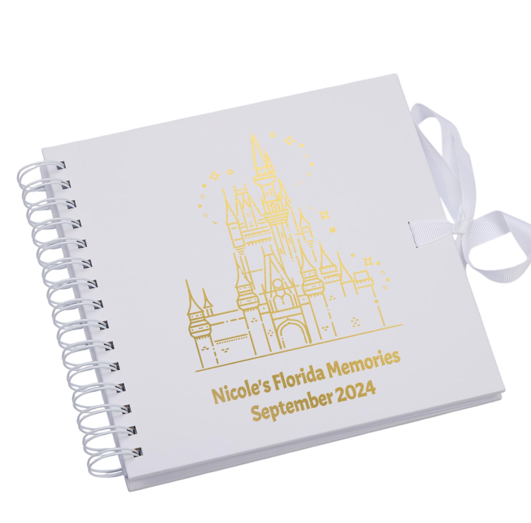 Personalised Florida Orlando Multiple Colour Scrapbook Photo Album Memory Keepsake Gift (White)