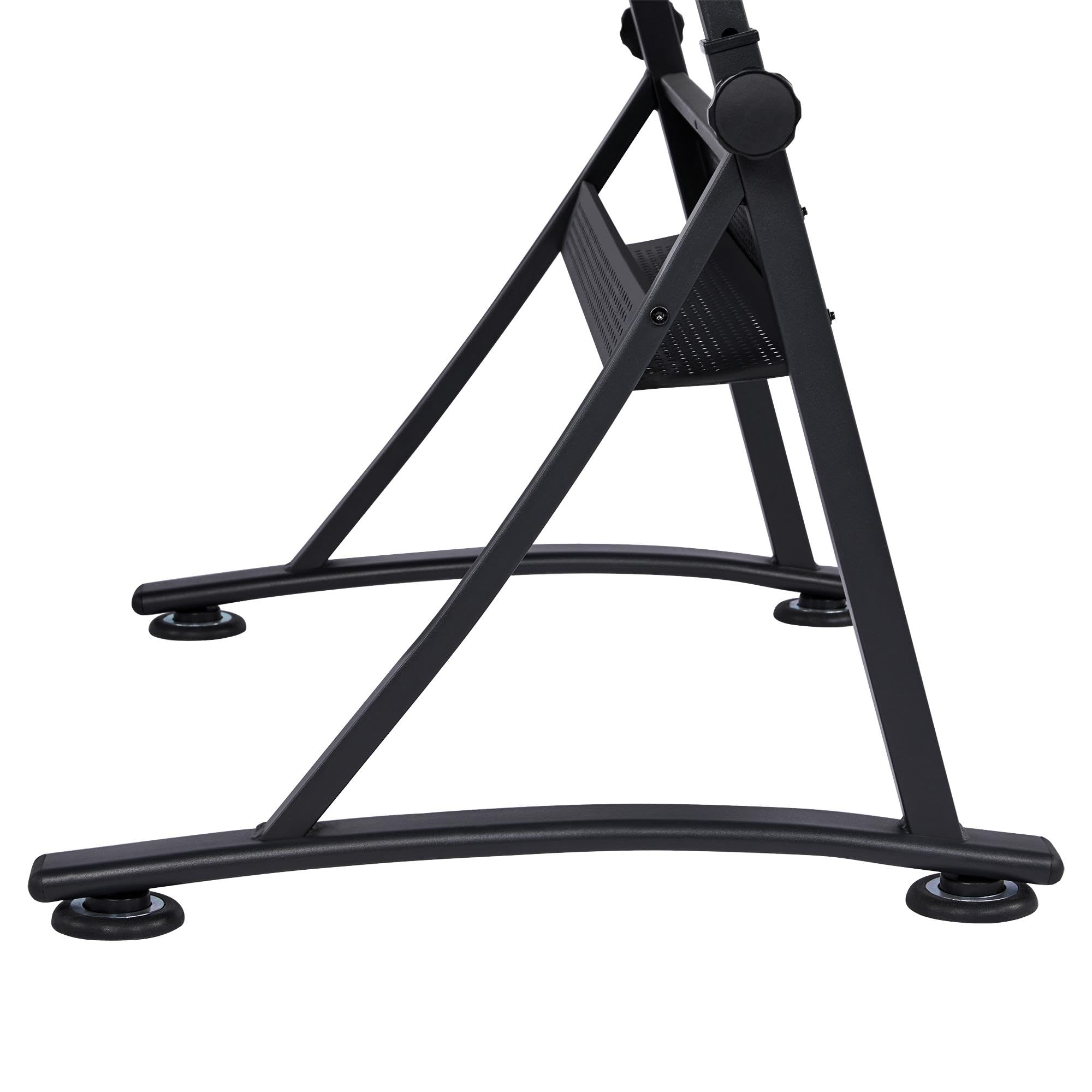 Abician Table à Dessin Inclinable en Verre avec Tabouret Bureau à Dessin Réglable en Hauteur et 2 Tiroirs de Rangement pour Adulte, Noir