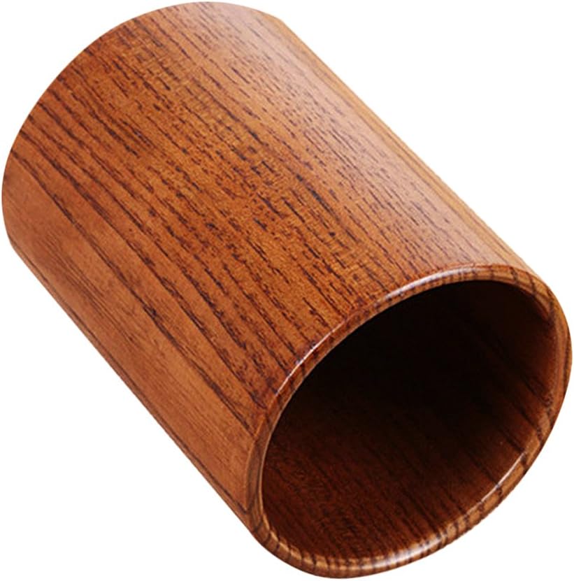 Wooden Kitchen Utensil Holder - Rustproof, High Capacity & Space-Saving - Toothbrush Holder for Bathroom or Toothpaste Container - Natural Wood Cutlery Stand - L