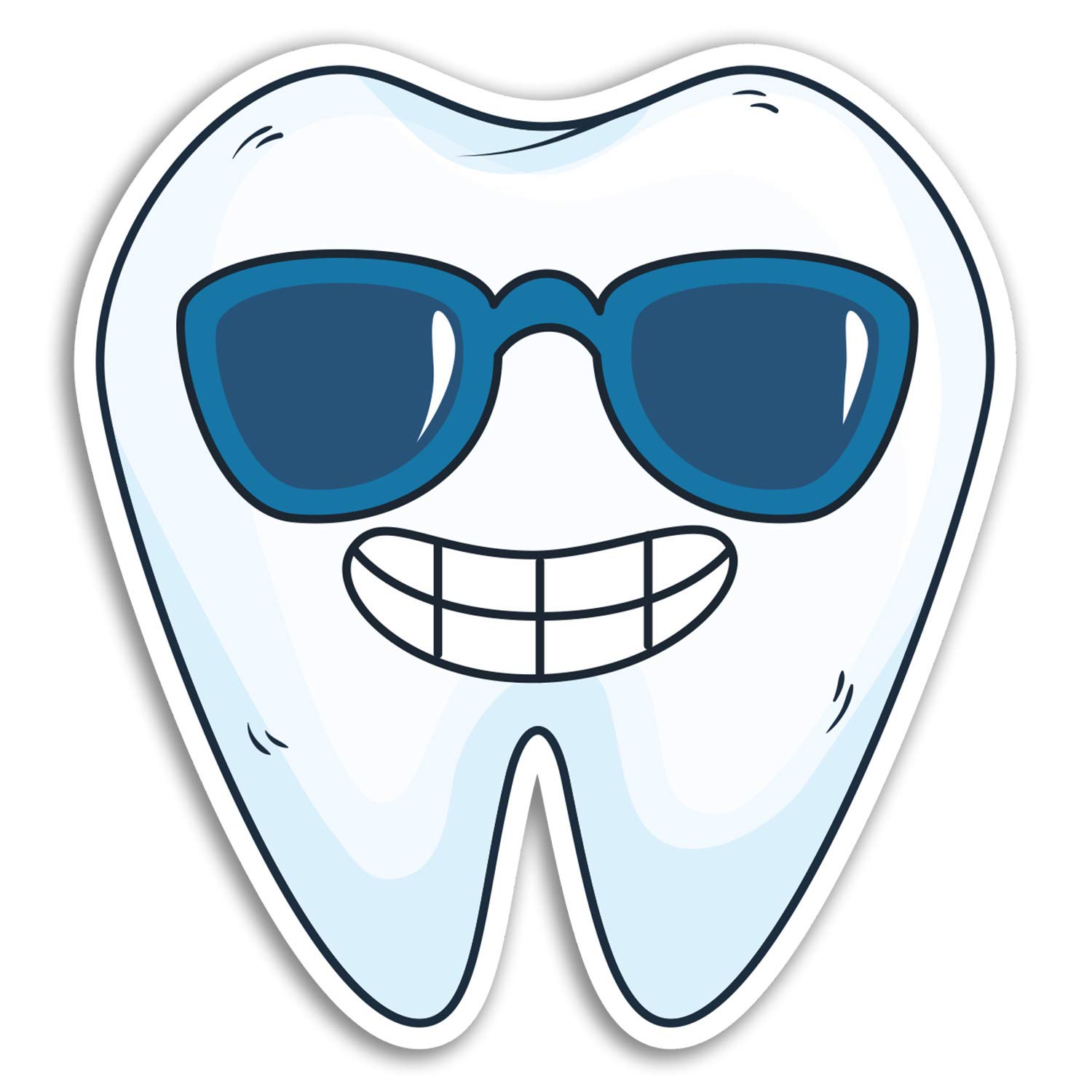 Destinationvinyl Multi 2 X 10Cm Tooth Vinyl Stickers - Teeth Funny Dentist Student Sticker #17353 (10Cm Tall)