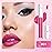 evpct 1Pcs Hot Pink Metallic Glitter Lip Gloss Stain lip color Lipstick for Women Long Lasting Waterproof 24, Rose Pink Frosted Metallic Shimmer Chrome iridescent Liquid Lipstick Lip Gloss Makeup, 01