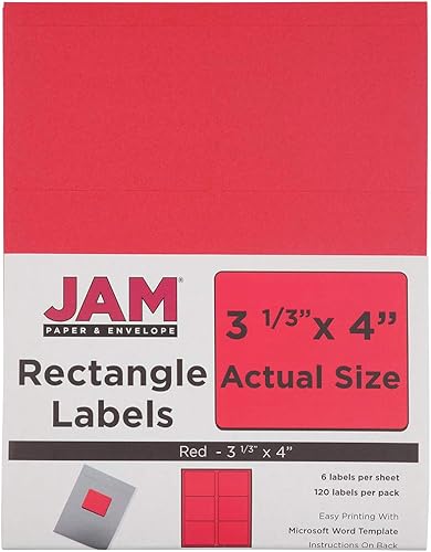 Vista 390 de JAM Paper Etiquetas para dirección postal (7 tamaños)