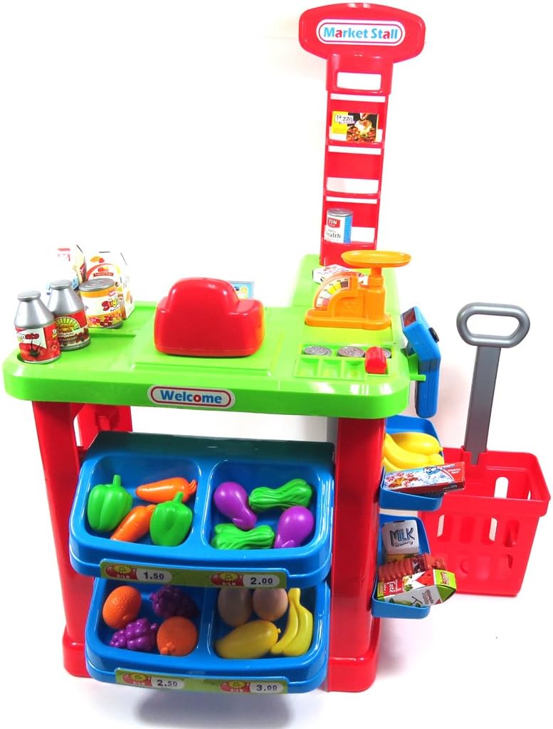 Super Market with Cash Register Super Fun Playset with Shopping Cart