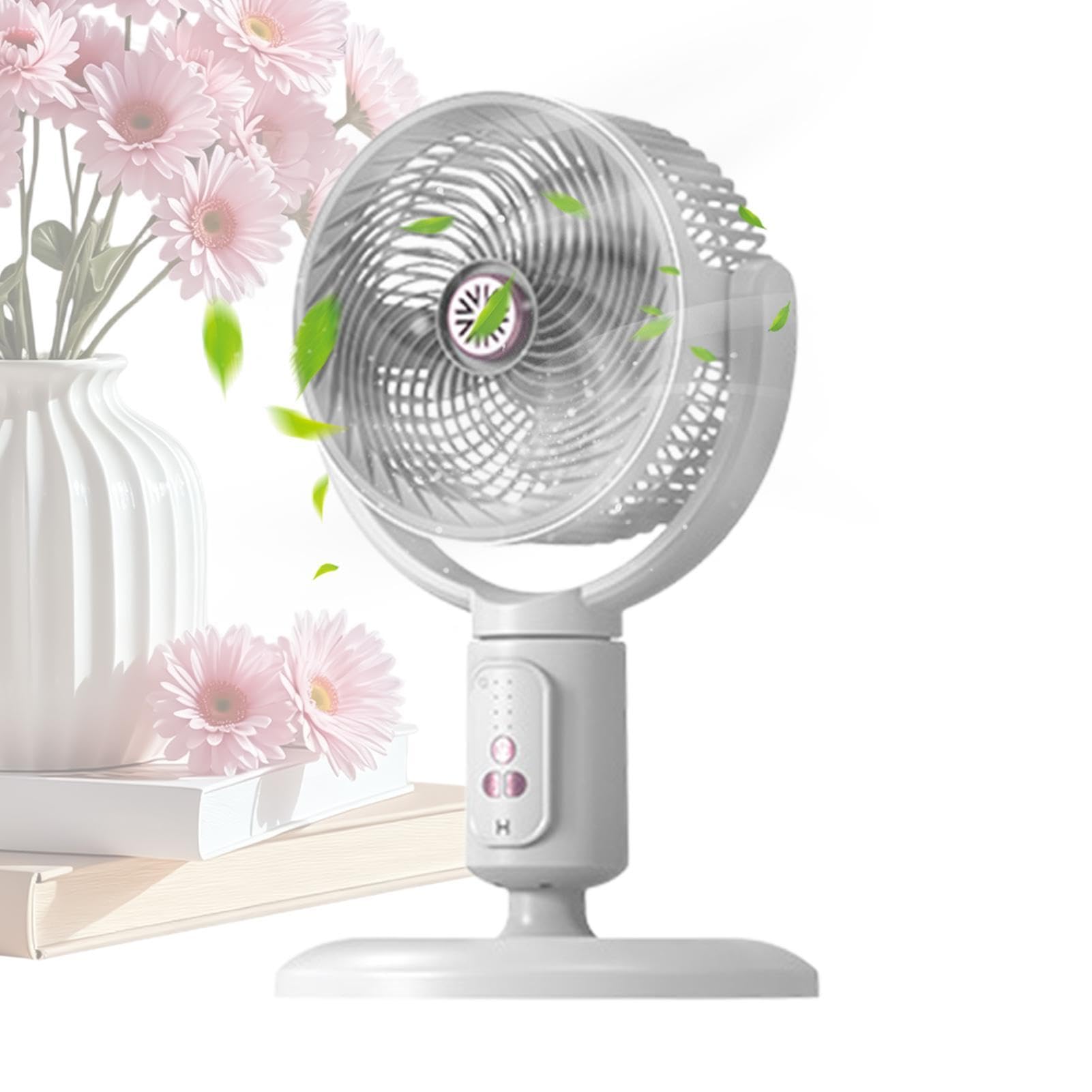 Ventilador Vertical Soplador de pie 5 velocidades con temporizador | Ventilador suelo circulación aire oscilante altura ajustable carga USB-C para playa, hogar, oficina, cocina, dormitorio,