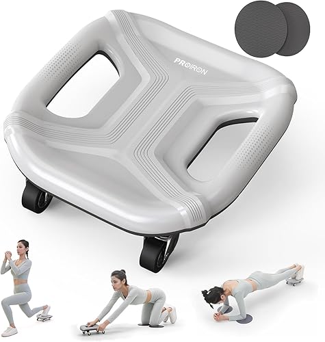 PROIRON Rodillo abdominal con rodilleras para entrenamiento abdominal, rueda multifuncional para entrenamiento abdominal, rodillo abdominal con
