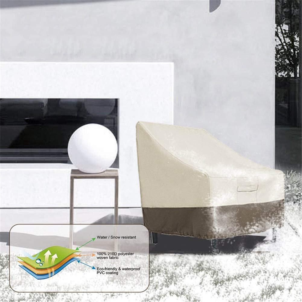 Coprisedia Impermeabili Per Esterno WLEAFJ - 2 Pezzi, Adatti Per Mobili Da Giardino In Vimini, 81,3x94x91,4 Cm, Antivento Con Cinghie